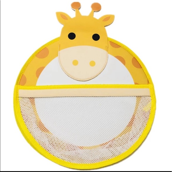Beebeerun Mesh Hanging Bath Toy Organizer Bag Giraffe 1 Piece Yellow White - Picture 1 of 6